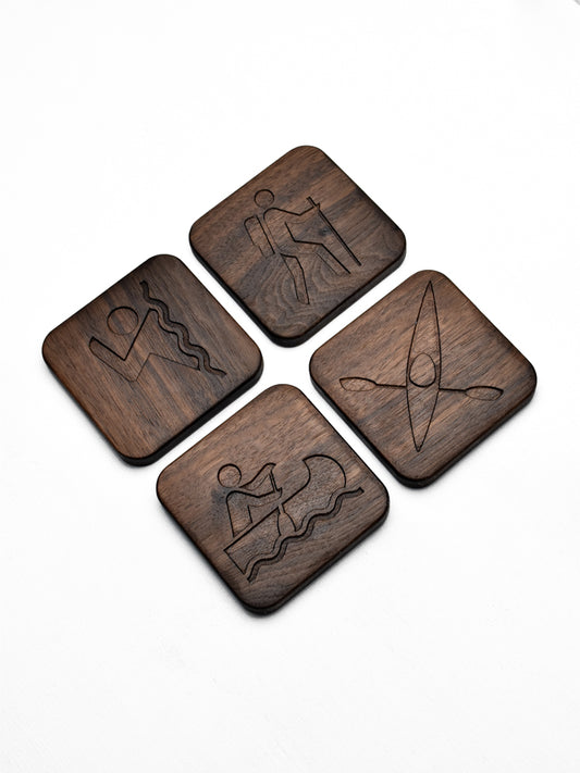 Black Walnut - Park Coaster Set